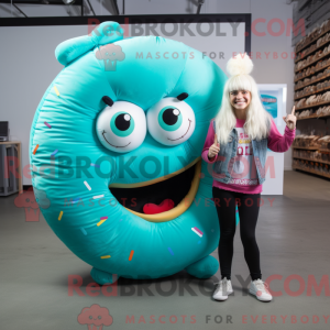 Postava maskota Teal Donut...