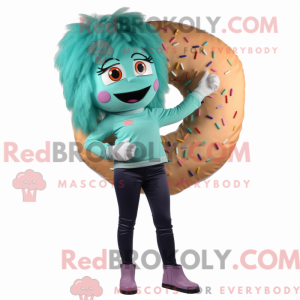 Postava maskota Teal Donut...