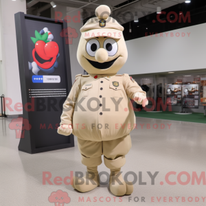 Beige mascottekostuum van...