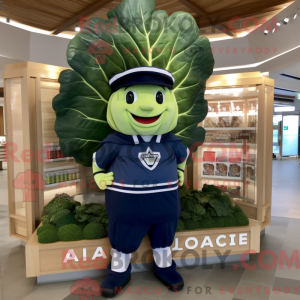 Navy Cabbage mascot costume...