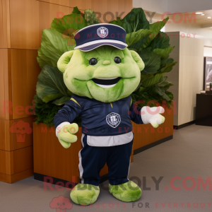 Navy Cabbage mascot costume...