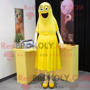 Gul spøgelse maskot kostume...