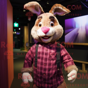 Magenta Wild Rabbit mascot...