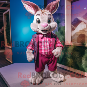 Magenta Wild Rabbit maskot...