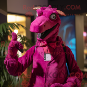 Magenta Deinonychus maskot...