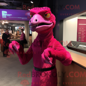 Magenta Deinonychus maskot...