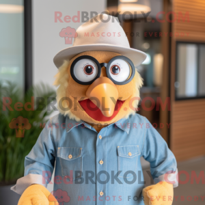 Tan Hens mascot costume...
