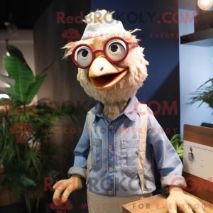 Tan Hens mascot costume...