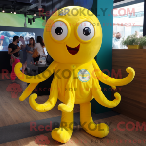 Lemon Yellow Octopus mascot...