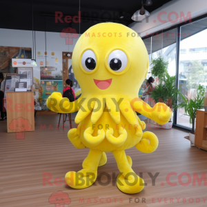Lemon Yellow Octopus mascot...
