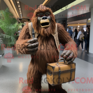 Brown Sasquatch mascot...