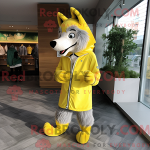 Lemon Yellow Wolf mascot...