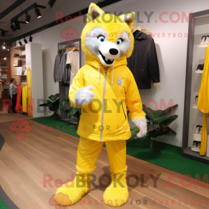 Lemon Yellow Wolf mascot...