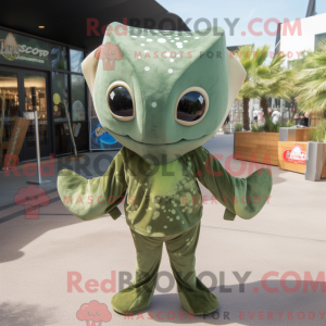 Olive Stingray mascot...