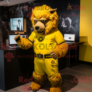 Citrongul bison maskot...
