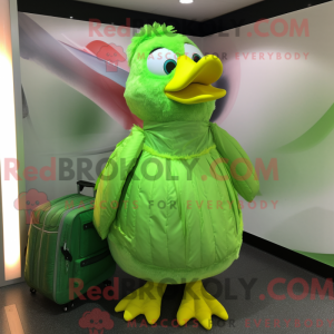 Lime Green Duck maskot...