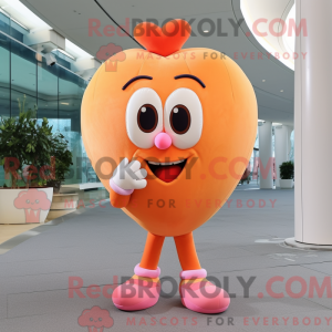 Peach Heart mascot costume...