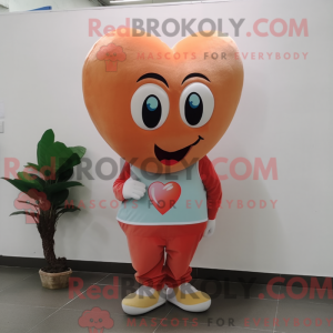 Peach Heart mascot costume...