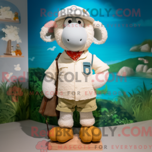 Witte schapen mascotte...