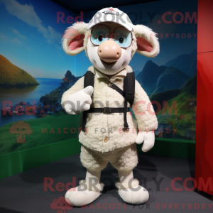 Witte schapen mascotte...