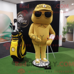 Gold Golf Bag mascot...