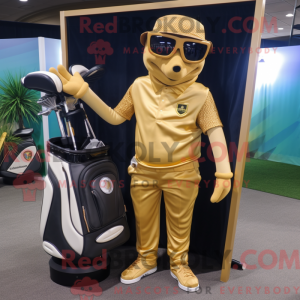 Gold Golf Bag máscara de...