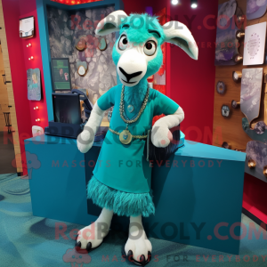 Postava maskota Teal Goat...