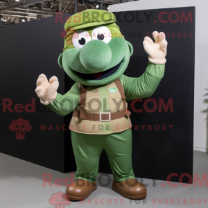 Disfraz de mascota verde...