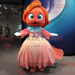 Peach Betta Fish mascot...