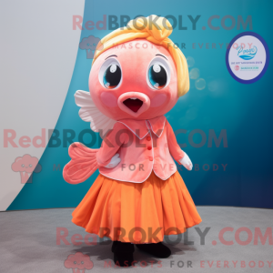Peach Betta Fish mascot...