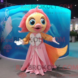 Peach Betta Fish mascot...