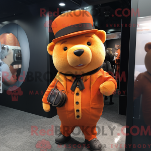 Orange Sow mascot costume...