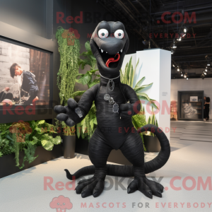 Black Hydra mascot costume...