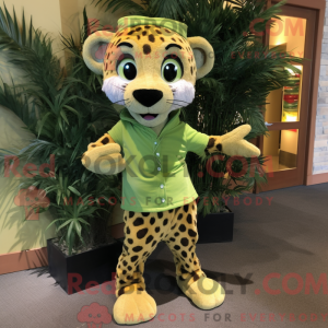 Oliven Cheetah maskot...