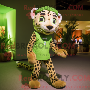 Oliven Cheetah maskot...