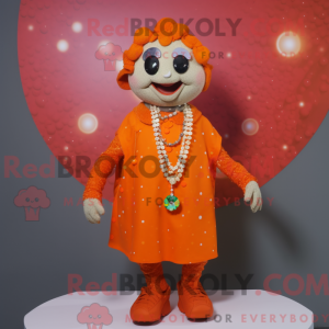 Oranje mascottekostuum...