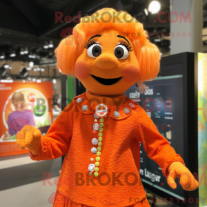 Orange mascot costume...