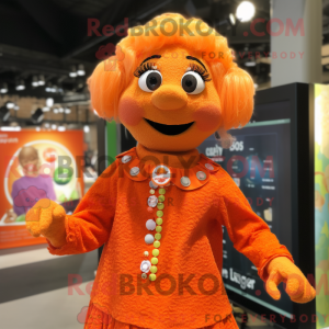 Orange maskot kostume...