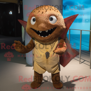 Brown Stingray mascot...
