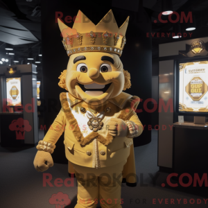 Gold King maskot kostume...