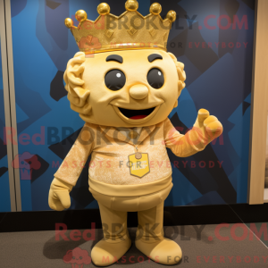 Gold King maskot kostume...