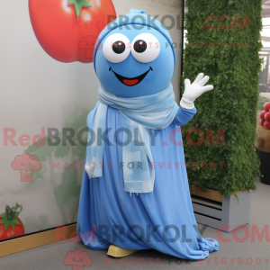 Sky Blue Tomato maskot...