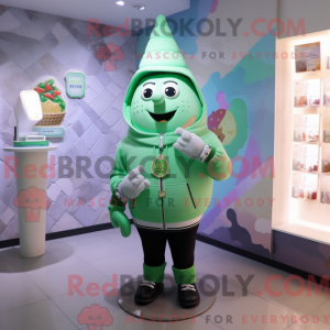 Green Ice Cream Cone mascot...