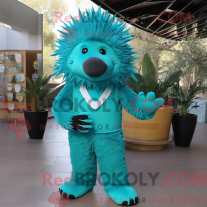 Turquoise Porcupine mascot...