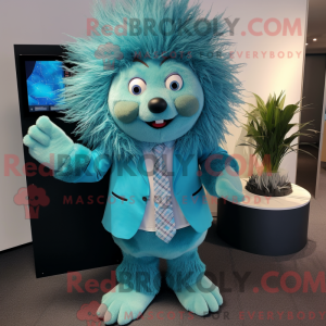 Turquoise Porcupine mascot...