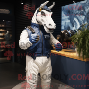 Navy Quagga maskot kostume...