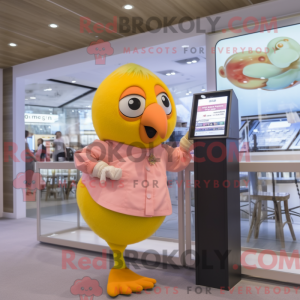 Peach Canary mascot costume...