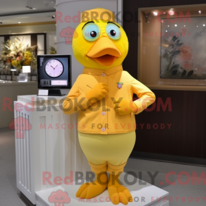 Peach Canary maskot kostume...