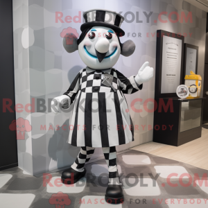 Grå Mime maskot kostume...