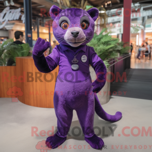 Purple Jaguarundi mascot...